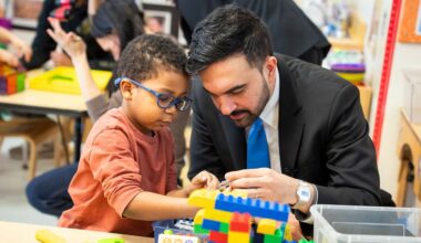 Mayor Zohran Mamdani visits a childcare center in the Bronx on March 6, 2026. (Ed Reed/Mayoral Photography Office)