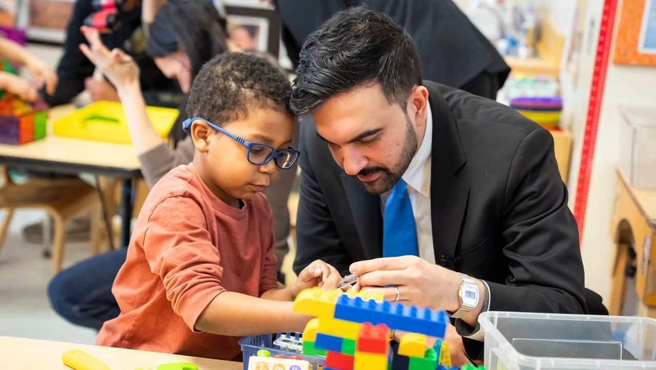 Mayor Zohran Mamdani visits a childcare center in the Bronx on March 6, 2026. (Ed Reed/Mayoral Photography Office)