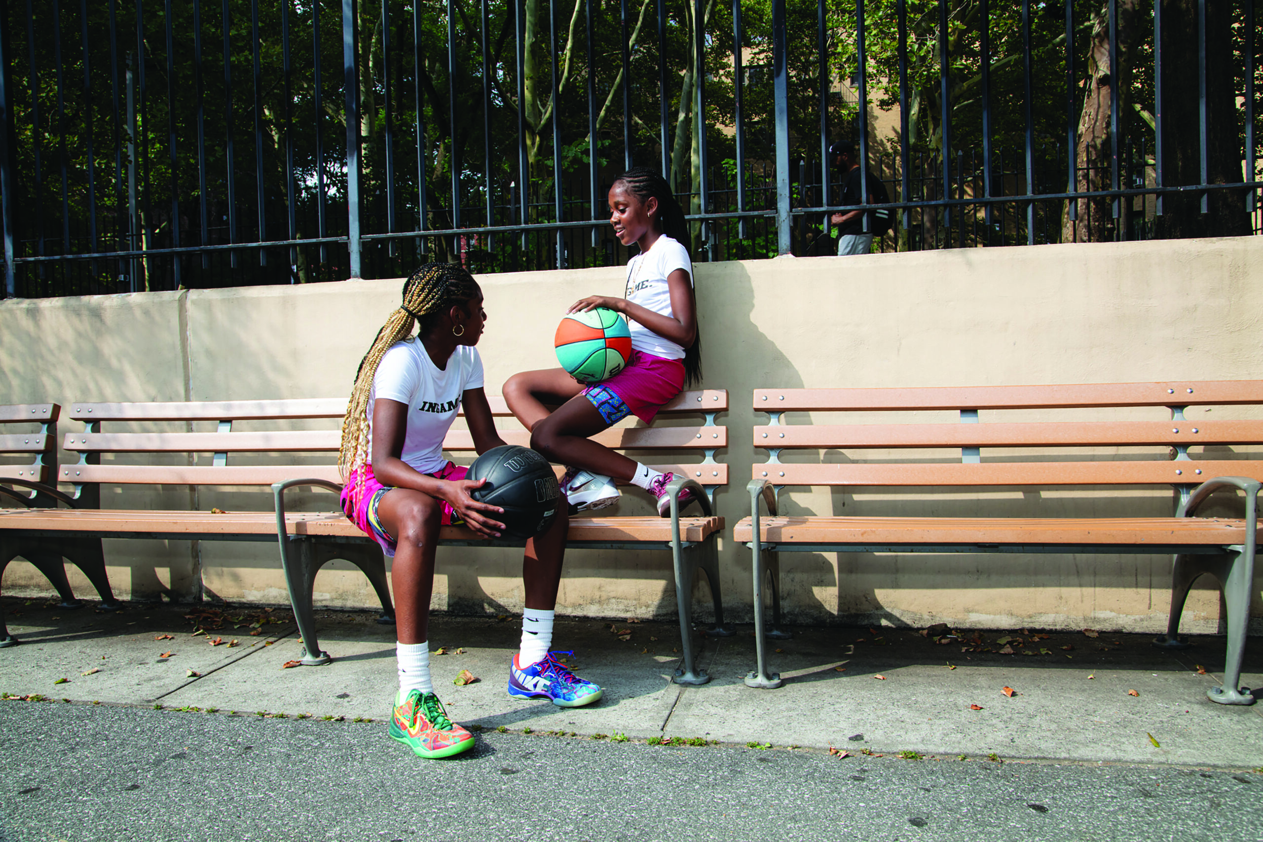 Photography of New York basketball pickup court