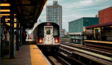 A subway car in the 167th Street station in the Bronx