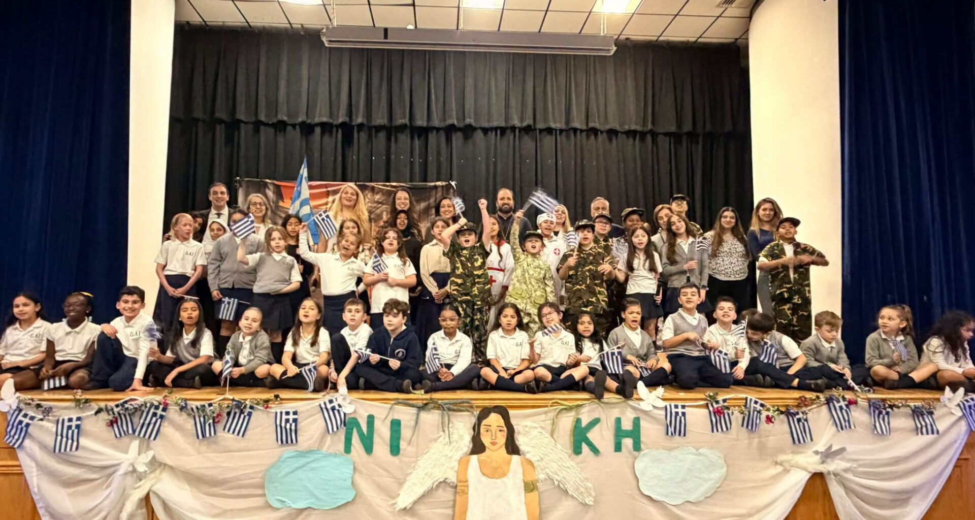 The students of the Greek American Institute celebrated ‘OXI’ Day with their production honoring October 28, 1940. Photo: Courtesy of Greek American Institute
