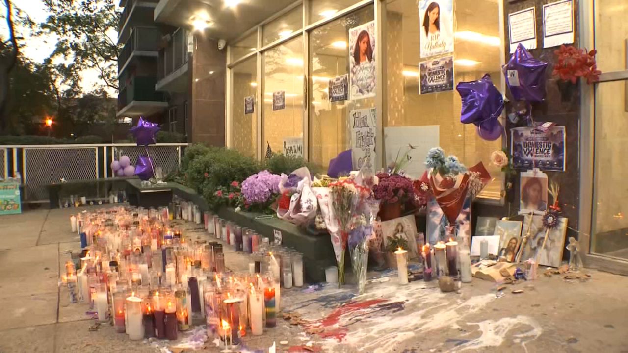 Bronx community holds vigil for young mother pushed off balcony last week