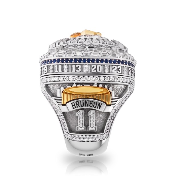 New York Knicks' 2026 NBA Championship ring (Courtesy of Jason of Beverly Hills)