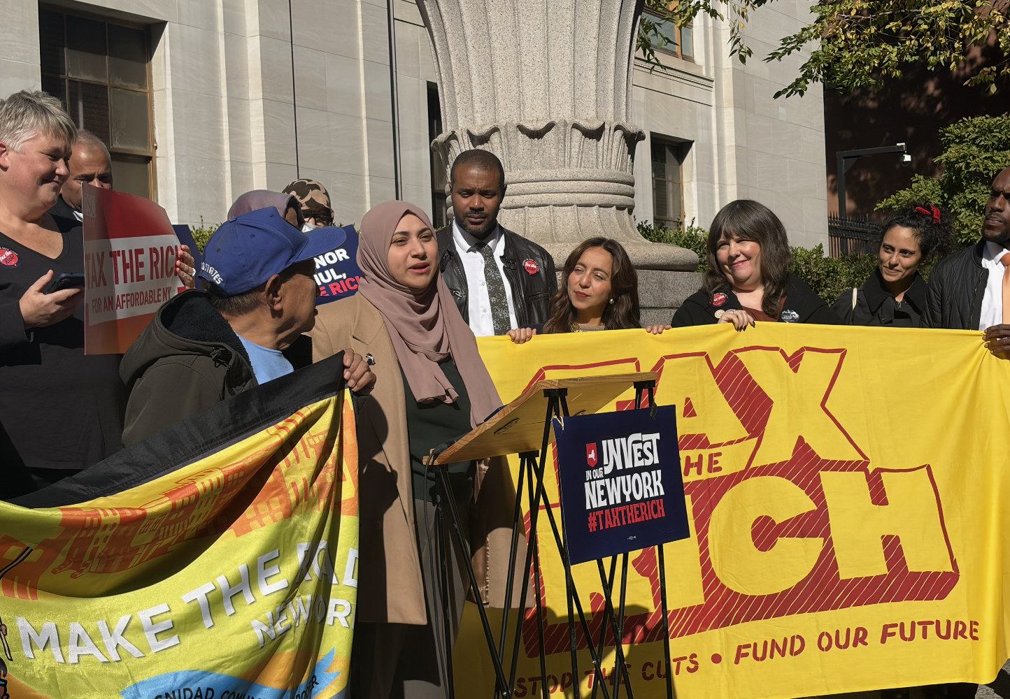 Queens lawmakers and advocates rally for pied-à-terre tax as appellate court hears case — Queens Daily Eagle