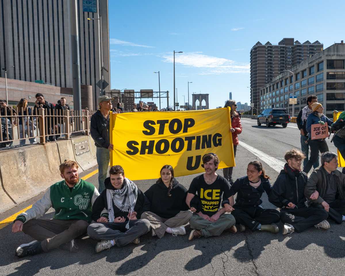 14 arrested after protesters block Brooklyn Bridge ramp, demand ICE abolition • Brooklyn Paper