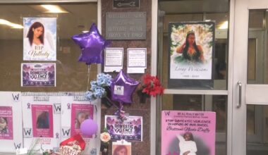 Community holds vigil for woman pushed from balcony