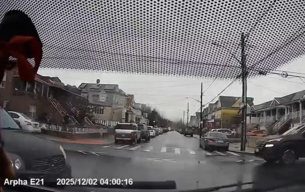 Last December, DuSean Barnett was driving with two passengers in Brooklyn when he claimed a car ran a stop sign and crashed into his car, eventually collecting more than $16,000 in medical fees, according to investigators. But dashcam footage from the victim's car shows her coming to a full stop before Barnett's vehicle appears to swerve directly into the car, smashing into it. (Office of the Governor)