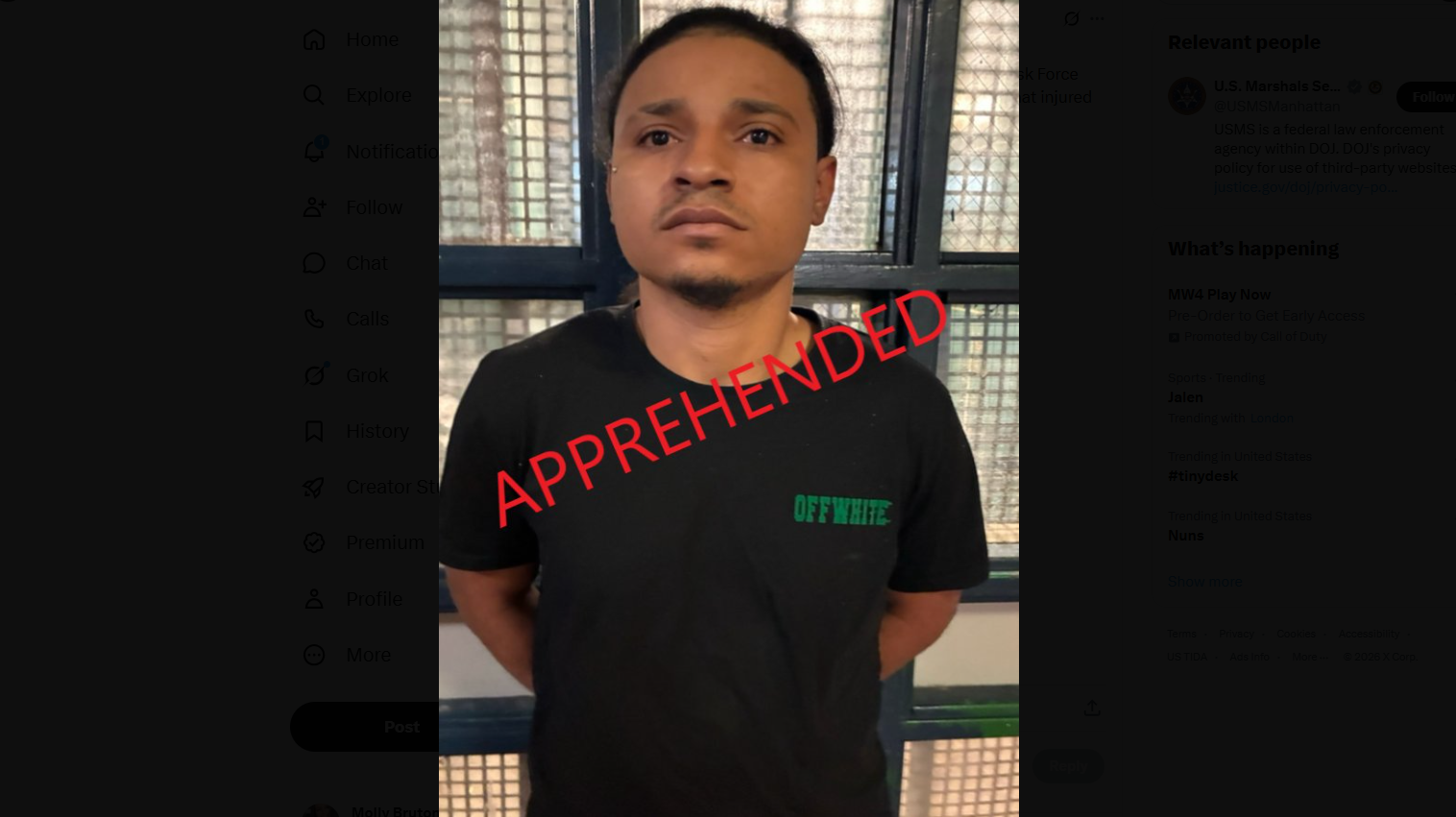 News 12 | Bronx | Manhunt Ends As Us Marshals Capture Suspect Accused Of Running Down Nypd Officer In Hunts Point