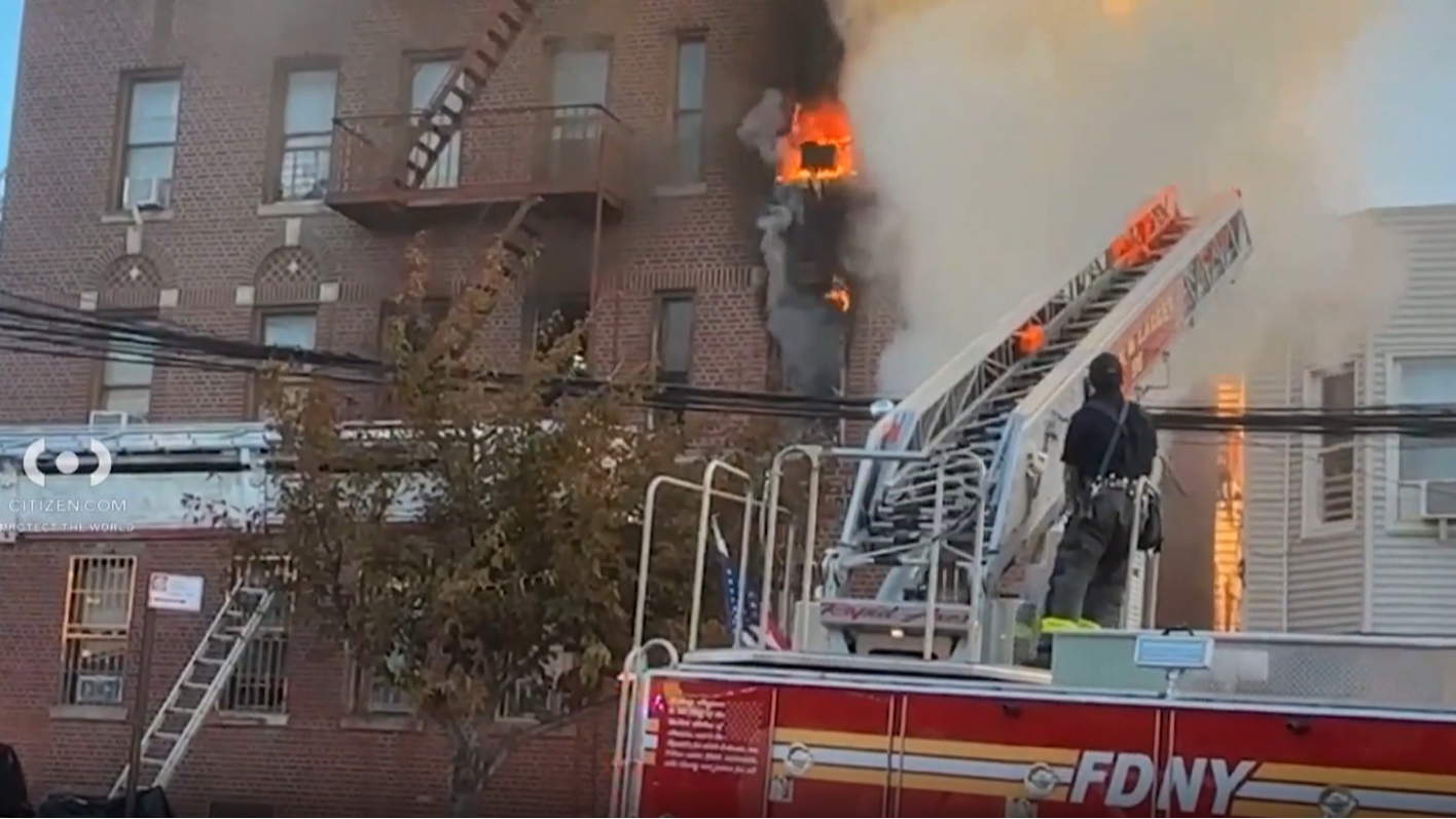 News 12 | Bronx | 18 Hurt Including 2 Firefighters In Belmont Apartment Building Blaze