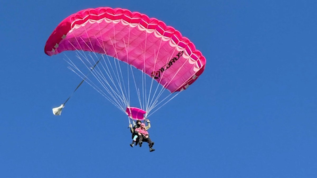 New Jersey teacher skydives to gain votes for Sussex Tech’s field renovation bid – NBC New York