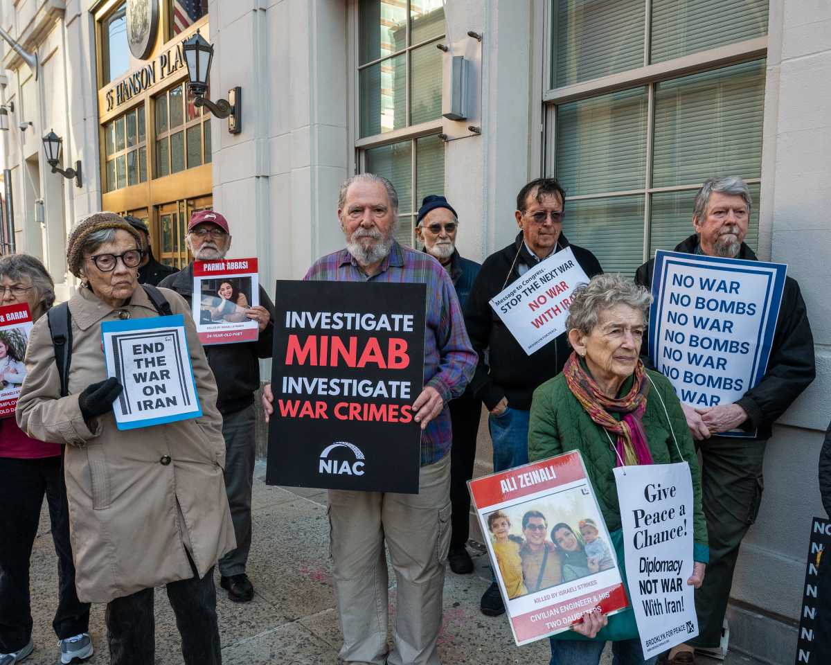 brooklynites protest iran war