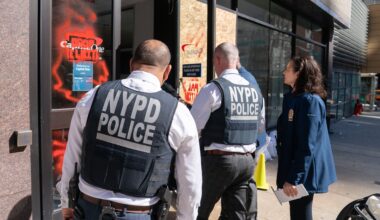 Vandal smashes window of NYC bank, leaves graffiti condemning Israeli weapons firm