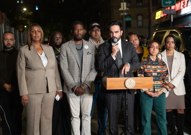Mayor Zohran Mamdani speaks during a press conference after ICE agents shot and wounded a man on Marble Hill Ave. near W. 225th St. on Thursday, Oct. 8, 2026 in the Bronx. (Barry Williams/ New York Daily News)