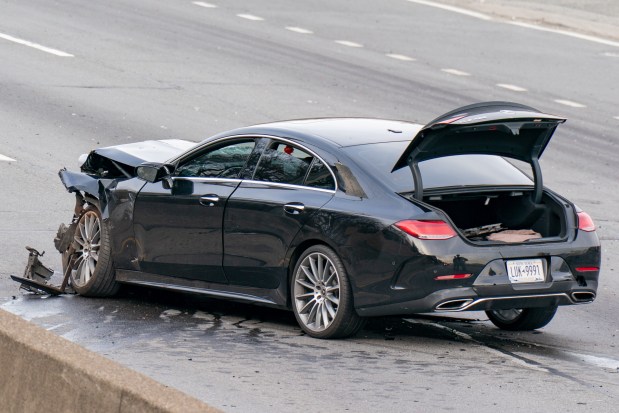 Nightlife impresario Darryl Mathis Jr. was killed early Saturday, March 22, 2025, when the driver of a Mercedes struck Mathis's disabled Ford Crown Victoria on the Major Deegan Expressway in the Bronx. (Theodore Parisienne / New York Daily News)