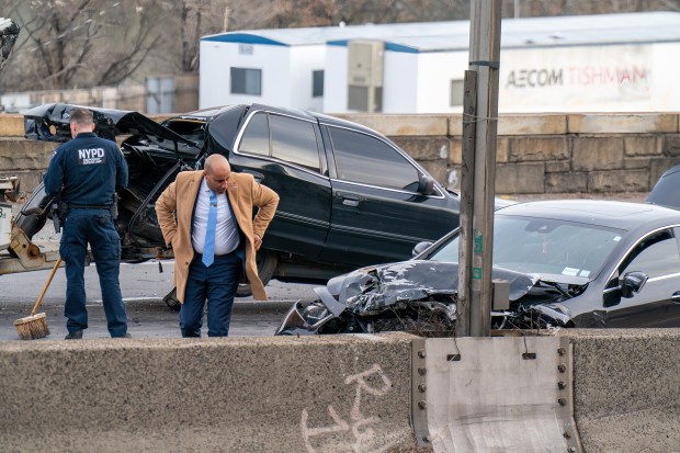 Nightlife impresario Darryl Mathis Jr. was killed early Saturday, March 22, 2025, when the driver of a Mercedes struck Mathis's disabled Ford Crown Victoria on the Major Deegan Expressway in the Bronx. (Theodore Parisienne / New York Daily News)