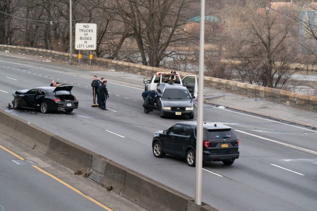 Nightlife impresario Darryl Mathis Jr. was killed early Saturday, March 22, 2025, when the driver of a Mercedes struck Mathis's disabled Ford Crown Victoria on the Major Deegan Expressway in the Bronx. (Theodore Parisienne / New York Daily News)