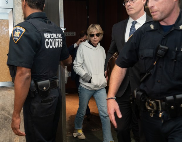 Selma Blair leaves Queens Criminal Court Monday, October, 12, 2026 in Queens, New York. (Barry Williams/ New York Daily News)
