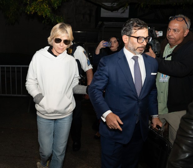Selma Blair leaves Queens Criminal Court on Monday, October, 12, 2026. (Barry Williams/ New York Daily News)