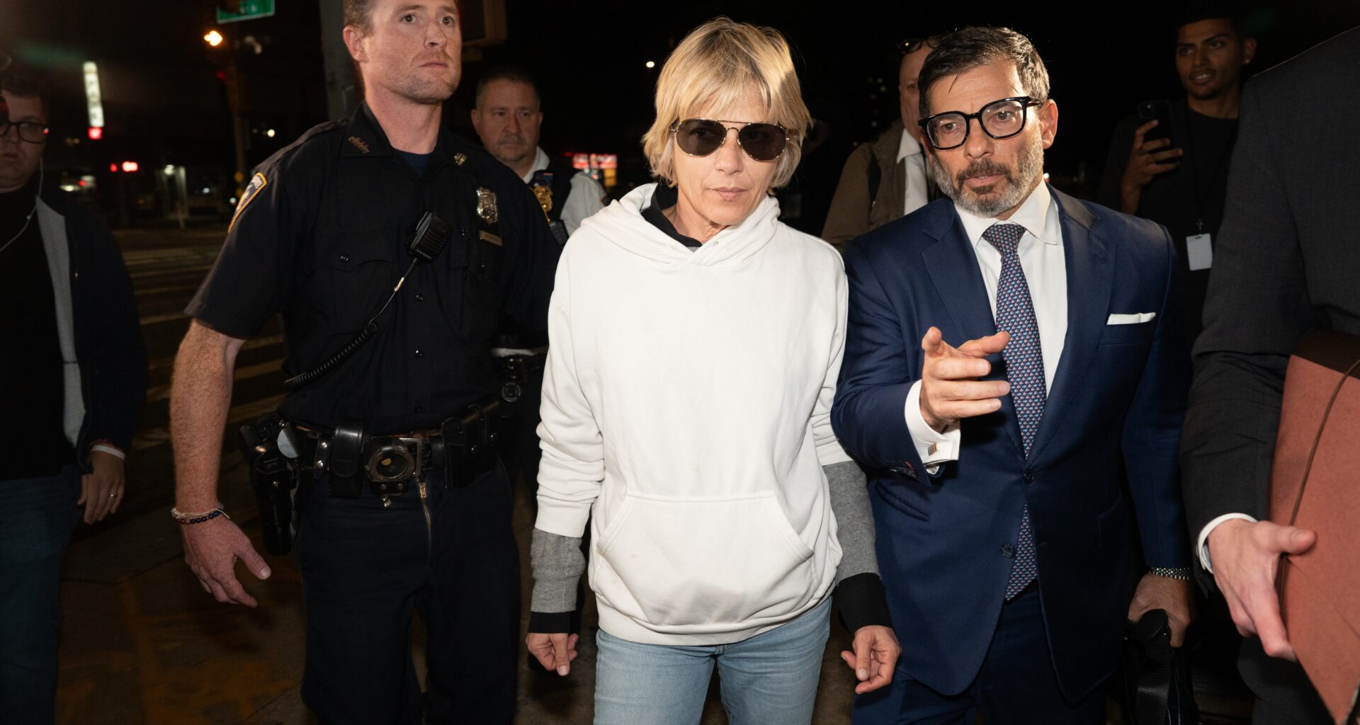 Selma Blair leaves NYC court after mid-air meltdown arrest