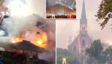 4-alarm NYC blaze injures 1, spares historic 'Godfather' church