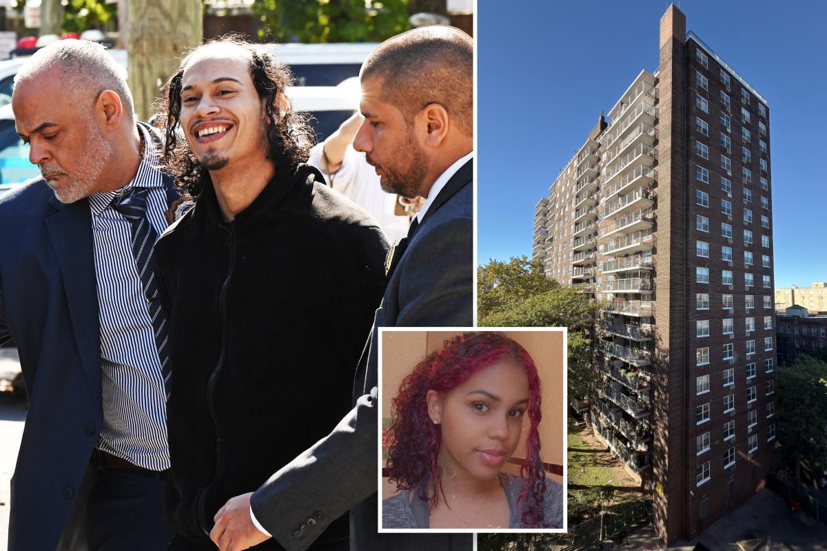 Monster accused of pushing girlfriend, baby off NYC balcony flashes demonic grin as he’s hauled away by cops