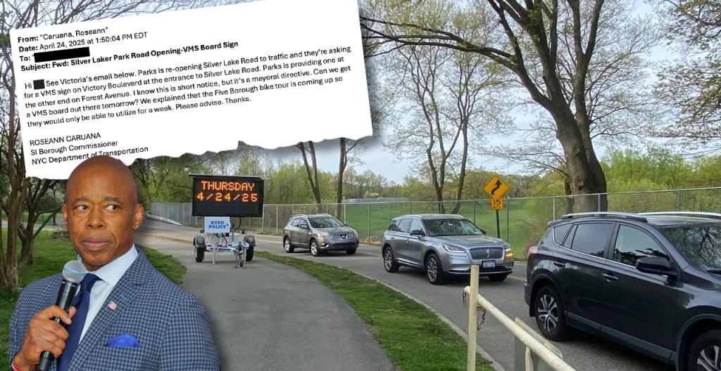 From the Top: Eric Adams Directly Ordered Cars Back Inside Staten Island Park