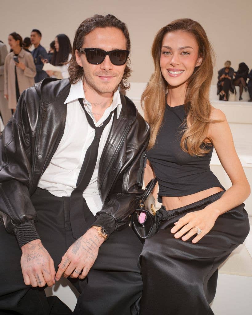 Brooklyn Beckham and Nicola Peltz Beckham at the Balenciaga fashion in Paris