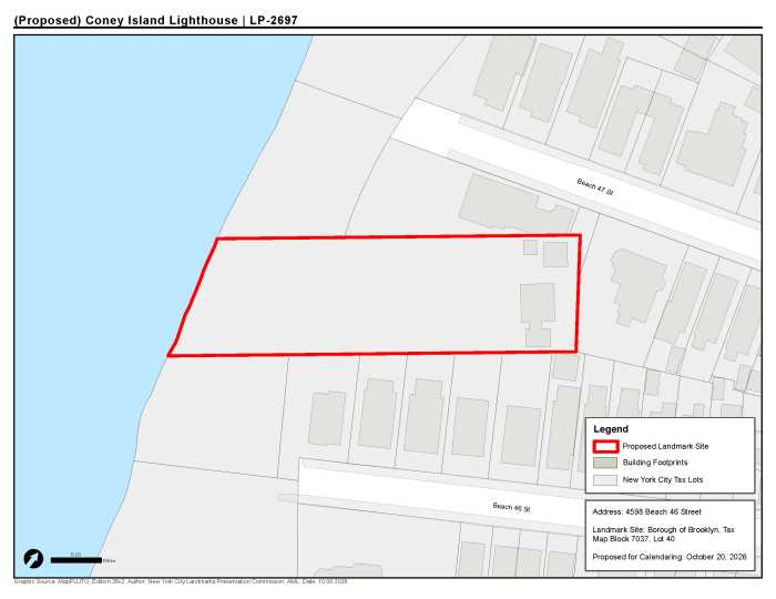 coney island lighthouse map