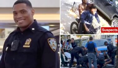NYC men who stabbed NYPD detective are seen making getaway in new footage