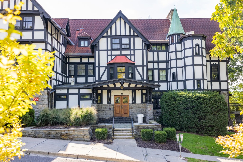 The Chi Phi Fraternity House on the Cornell University campus.
