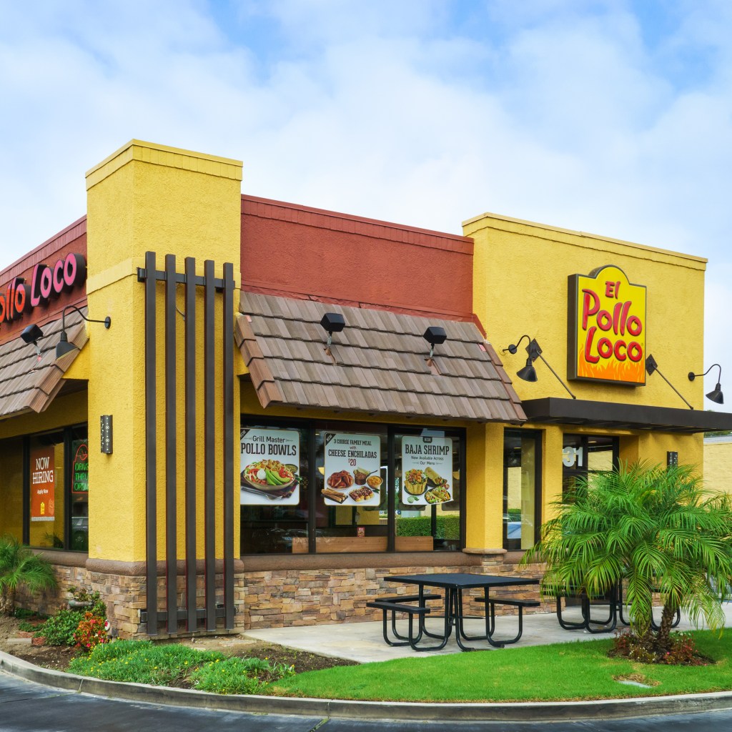 Exterior view of an El Pollo Loco restaurant.