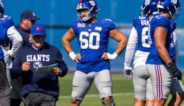 Giants turning to Bryan Hudson at center after impressive first start