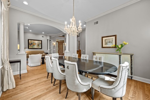 This five-bedroom house at 911 Queens Lane in Glenview has a lower level with a recreation room, an exercise room, a wine cellar, and a bedroom and full bath with steam shower. (Phil Goldman/Summit Imaging)