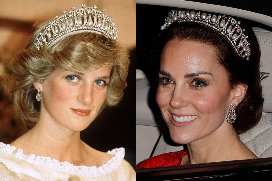 diana kate middleton cambridge lovers knot tiara