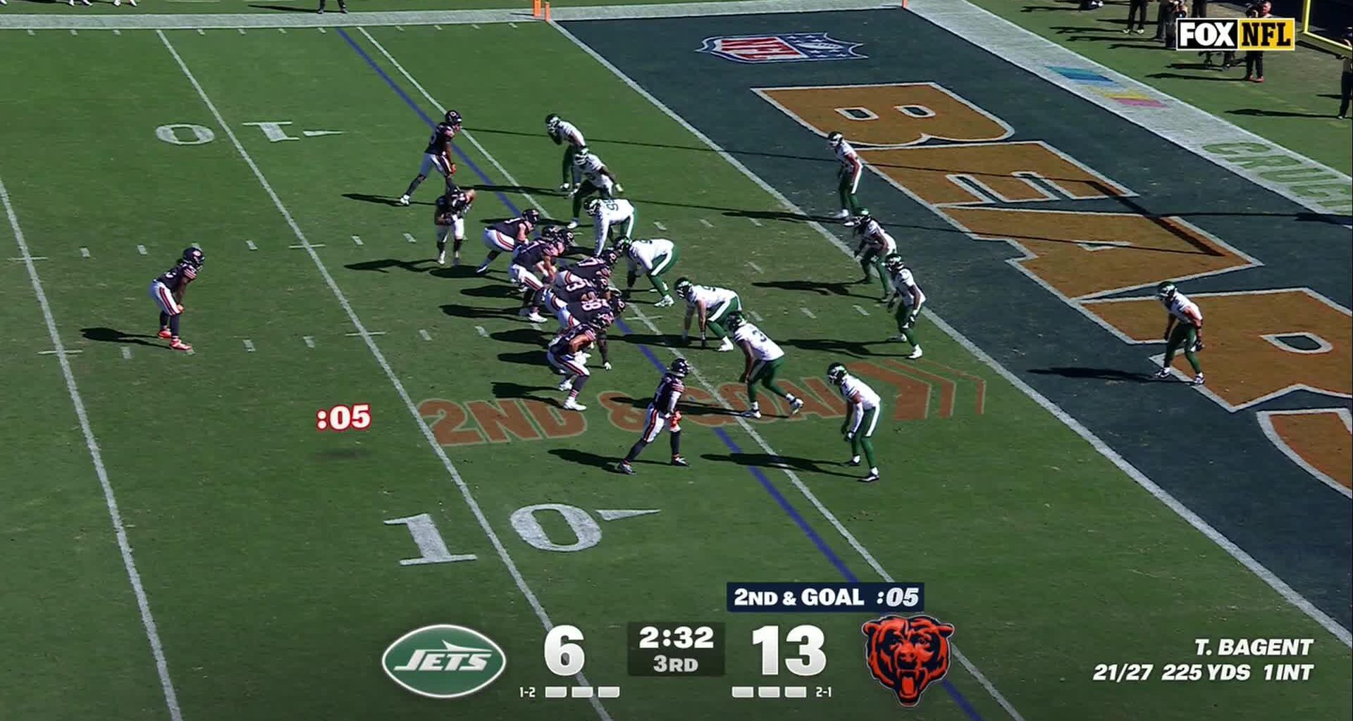 Kyle Monangai scores 2 TDs as the Chicago Bears beat the New York Jets 23-12