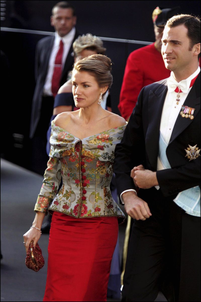 Letizia and Felipe at the wedding of Crown Prince Frederik and Miss Mary Elisabeth Donaldson in Denmark in 2004