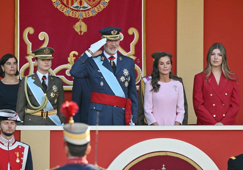 King Felipe led the salute
