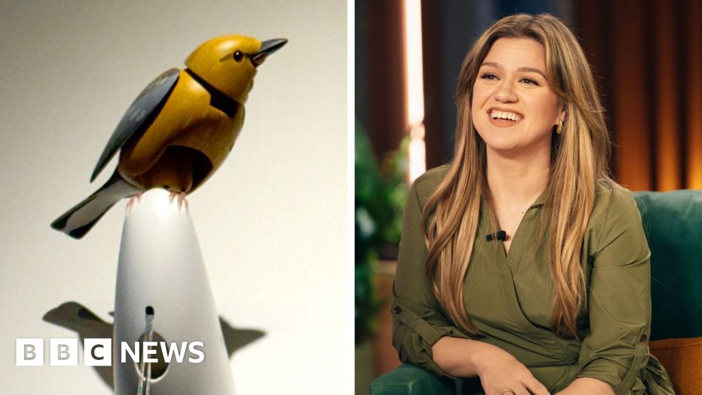 What's going on between Kelly Clarkson and a Brooklyn store bird?
