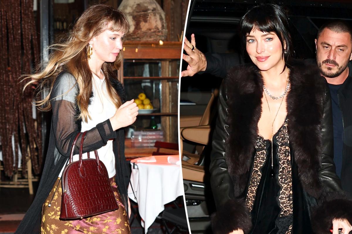 Dakota Johnson rings in 37th birthday at NYC hotspot with A-list pal Jennifer Lawrence