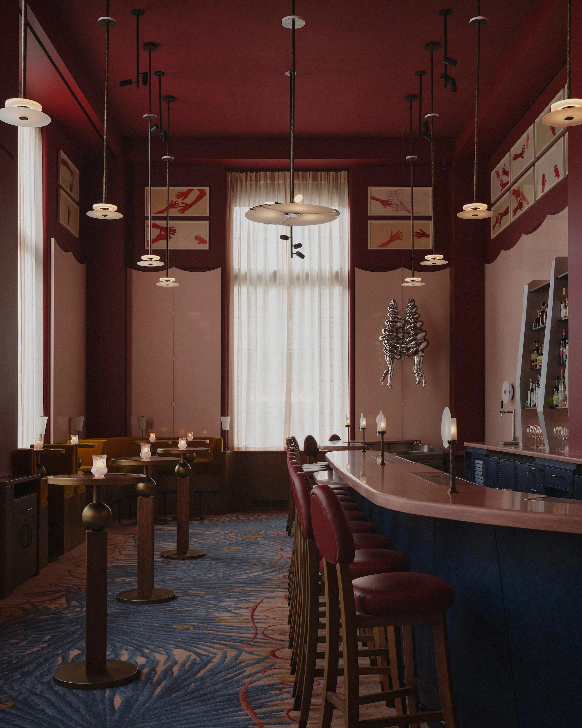Daniel Humm in a well-lit section of his stylish Manhattan restaurant.