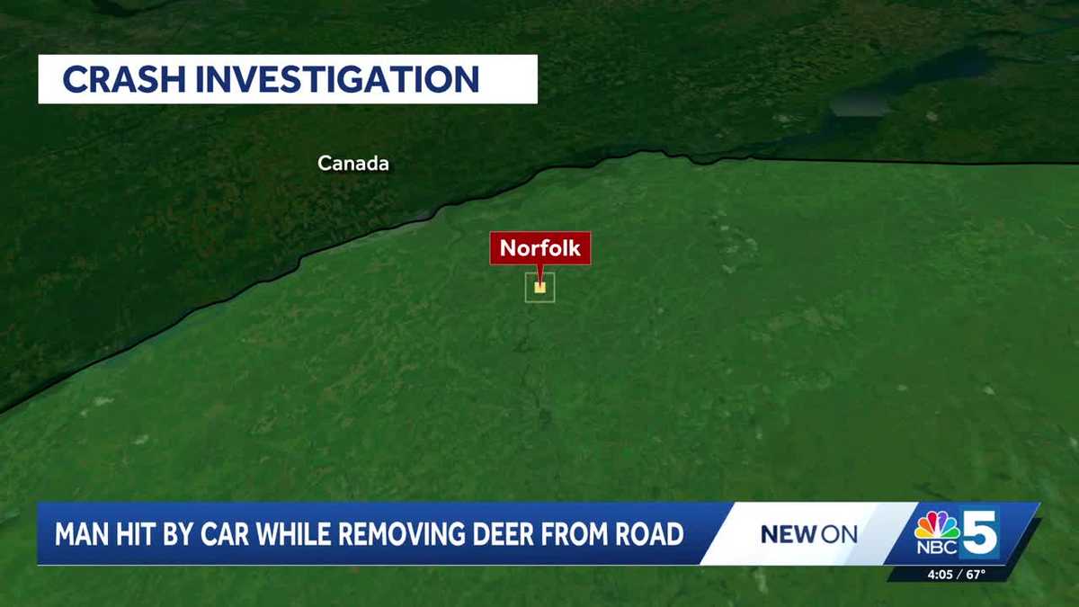 Northern New York man hit by car while removing deer from road