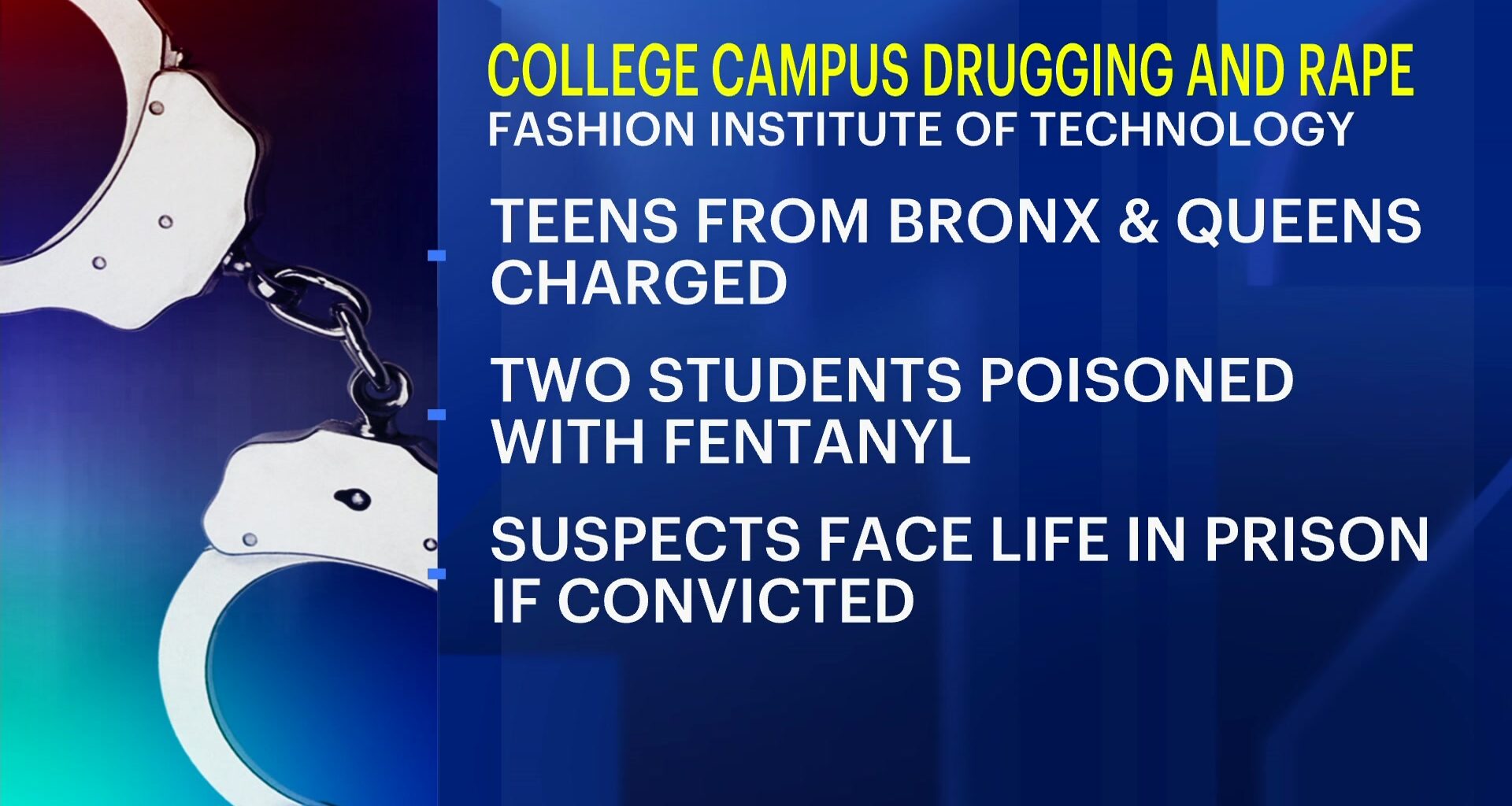 News 12 | Bronx | Bronx Teen Indicted In Campus Fentanyl Conspiracy Accused Of Raping Unconscious Student Who Later Died