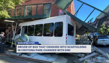 News 12 | Bronx | 1 Hurt After Access A Ride Bus Slams Into Crotona Park Scaffolding