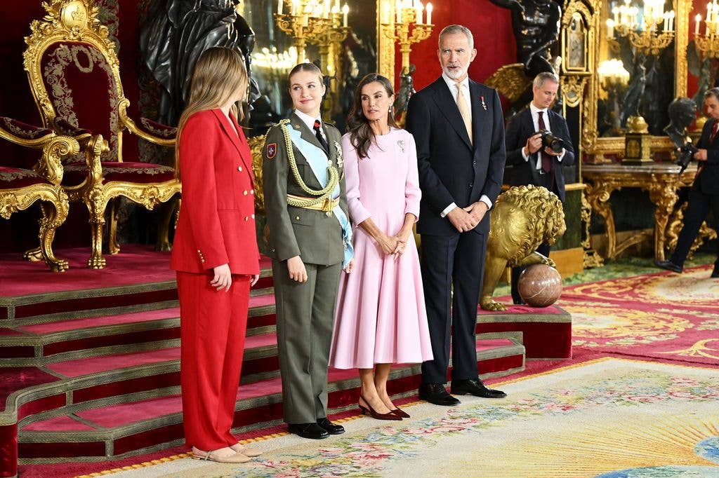 King Felipe VI of Spain, Crown Princess Leonor of Spain, Queen Letizia of Spain and Infanta Sofia of Spain