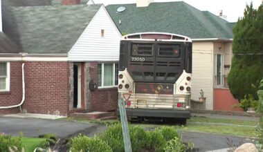 NJ Transit bus crashes into Englewood home