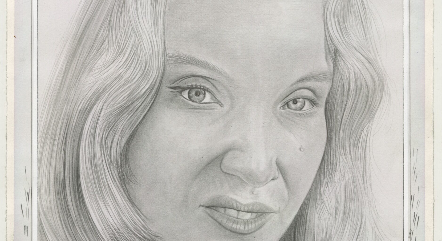 Portrait of Rita Ackermann, pencil on paper by Phong H. Bui.