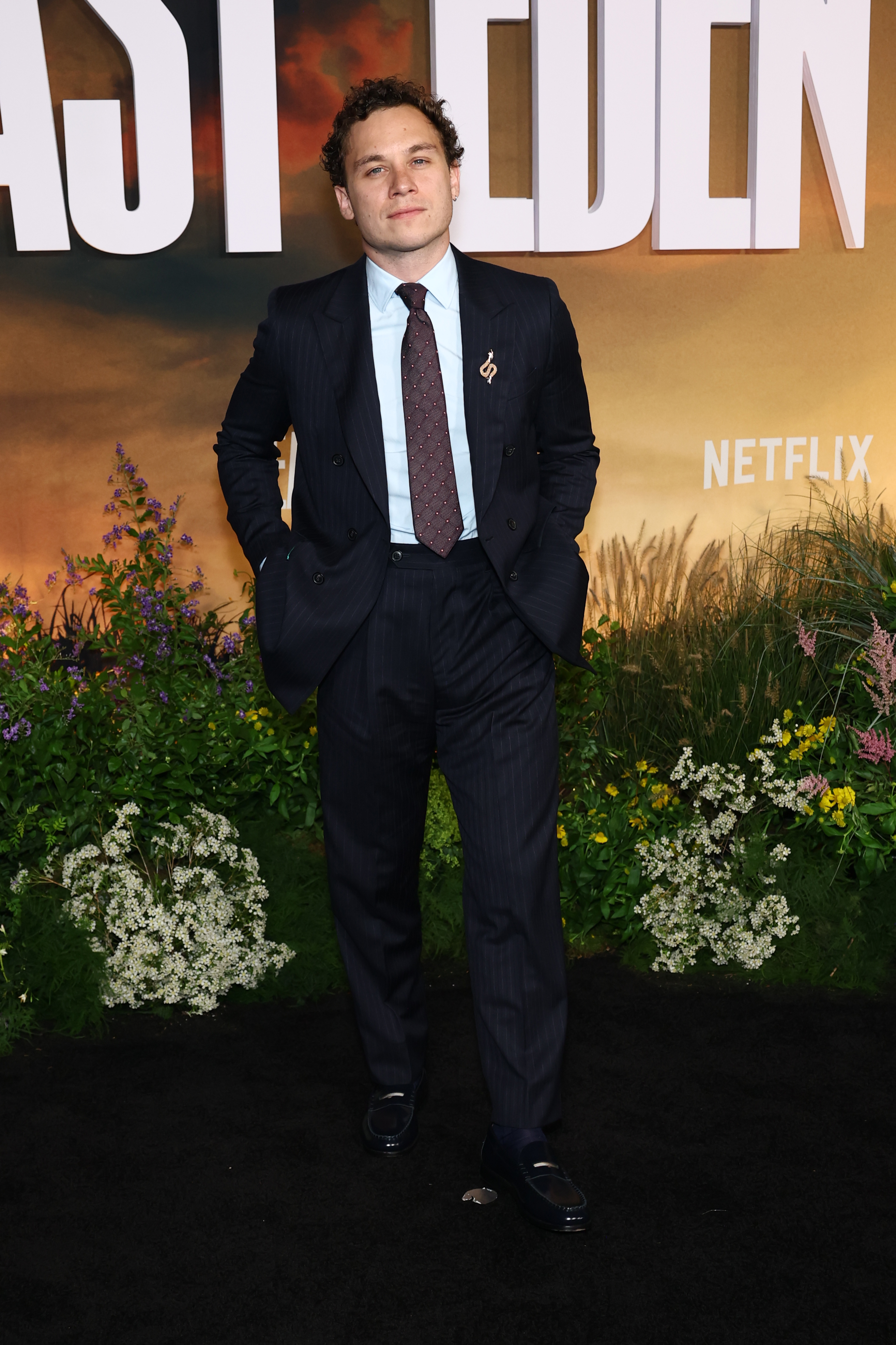 Finn Cole attends Netflix's "East of Eden" New York premiere.