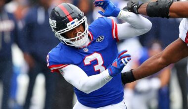 NY Giants-Saints injury report: Abdul Carter out of practice with calf issue