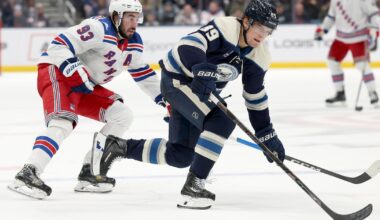 Kent Johnson scores in OT as Blue Jackets beat Rangers 1-0 behind Jet Greaves' shutout