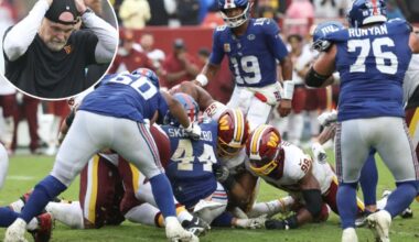Giants settle for tie against Commanders after Cam Skattebo fumble